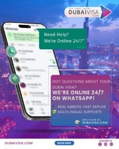 Dubai Visa Team is 24/7 available for your assistance of Visa