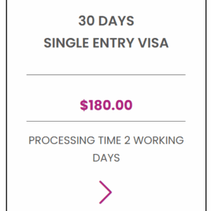 30 Days <br> Single Entry Visa